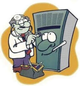 Cartoon furnace doctor 